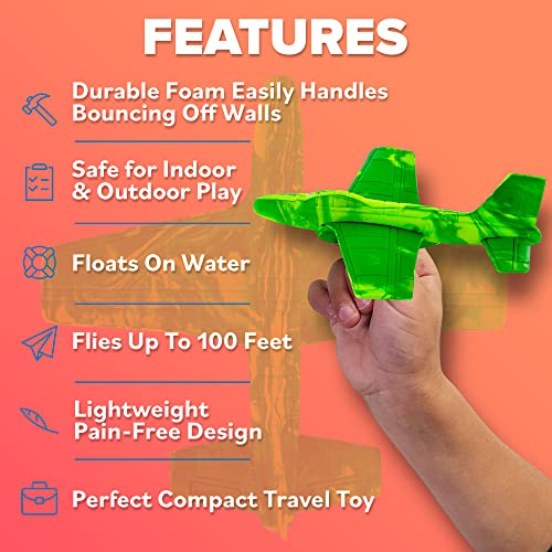 Refresh Sports EVA Foam Airplane Glider – Outdoor Toy for Kids Ages 3-9, Glides Up to 100 ft