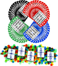 Regal Games Bingo Set: 50 Cards + 50 Calling Cards + 500 Transparent Chips, 4 Colors