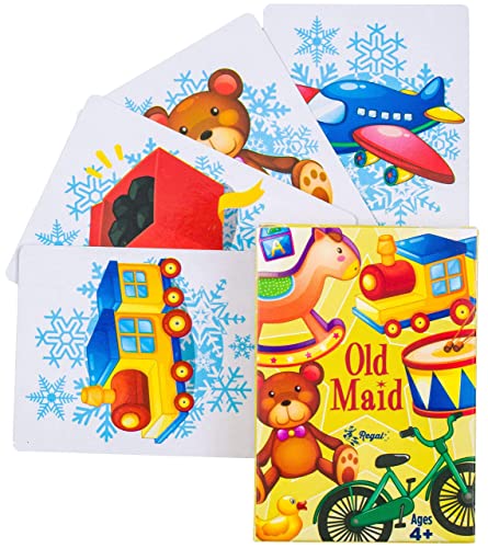 Regal Games Holiday Card Games 6-Pack: Go Fish, Crazy 8s, Old Maid, Slap Jack, Monster Memory, Snowball Fight