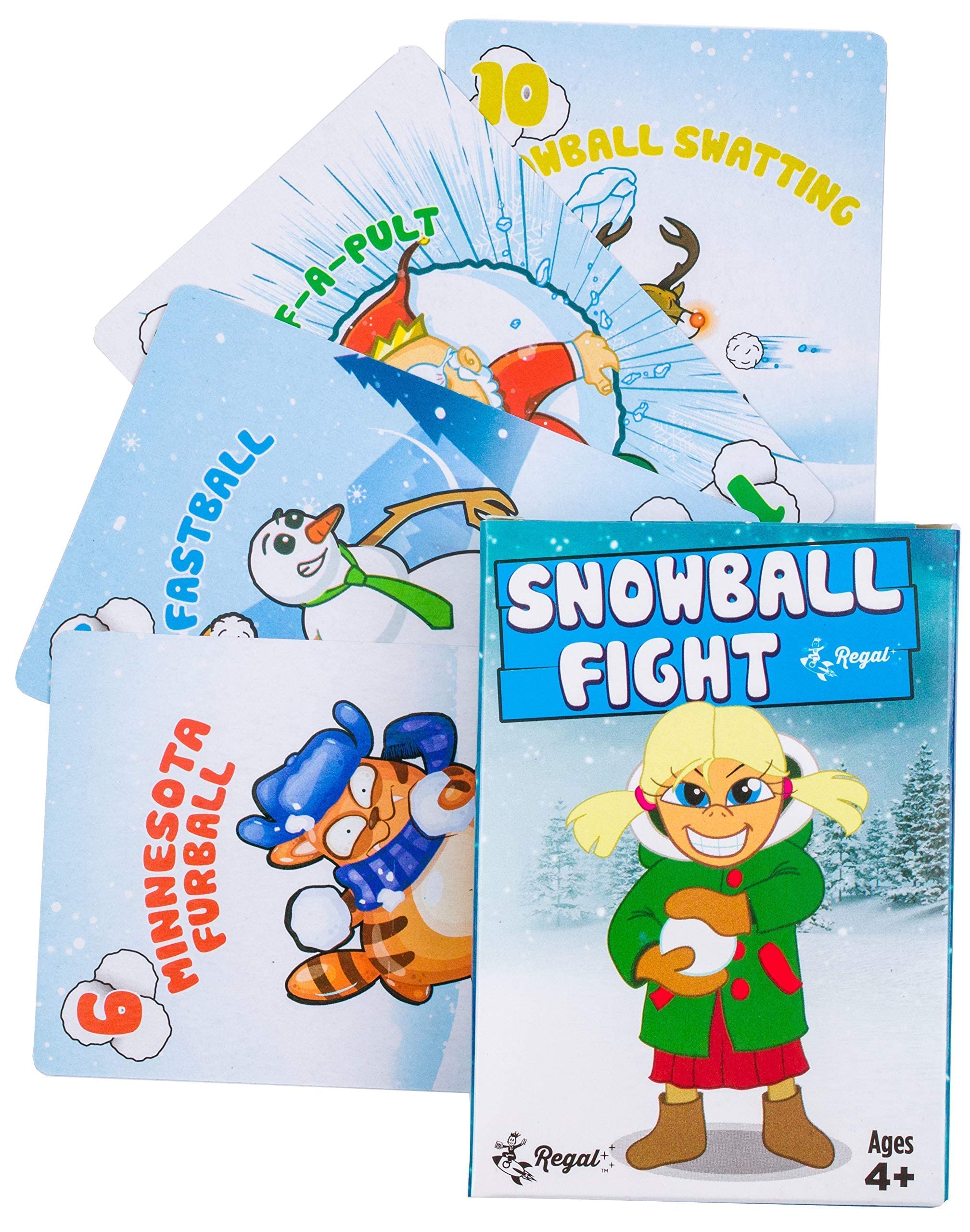 Regal Games Holiday Card Games 6-Pack: Go Fish, Crazy 8s, Old Maid, Slap Jack, Monster Memory, Snowball Fight