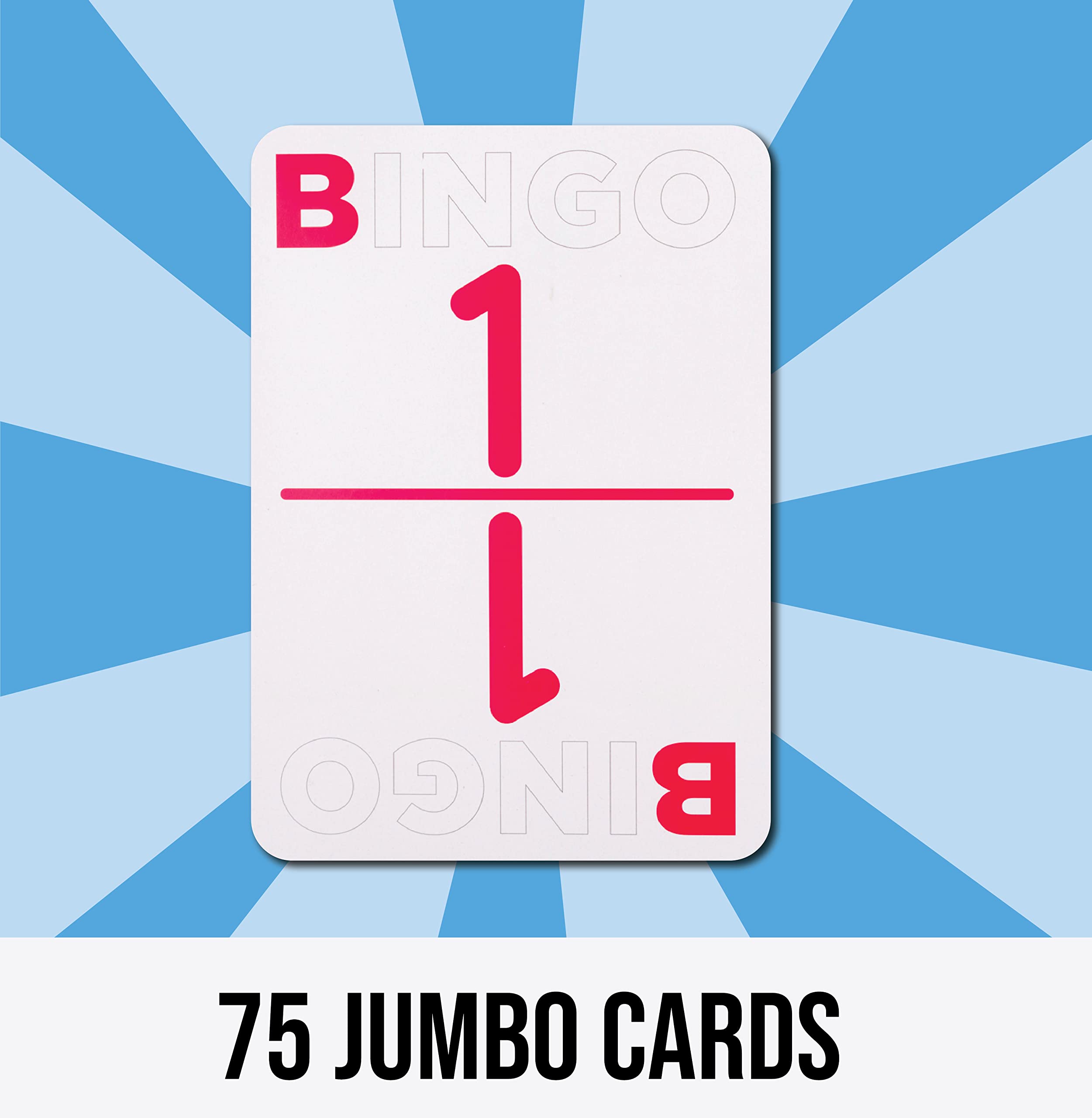 Regal Games Jumbo Bingo Calling Cards Deck - 75 Reusable Cards, Large Print, Travel-Friendly