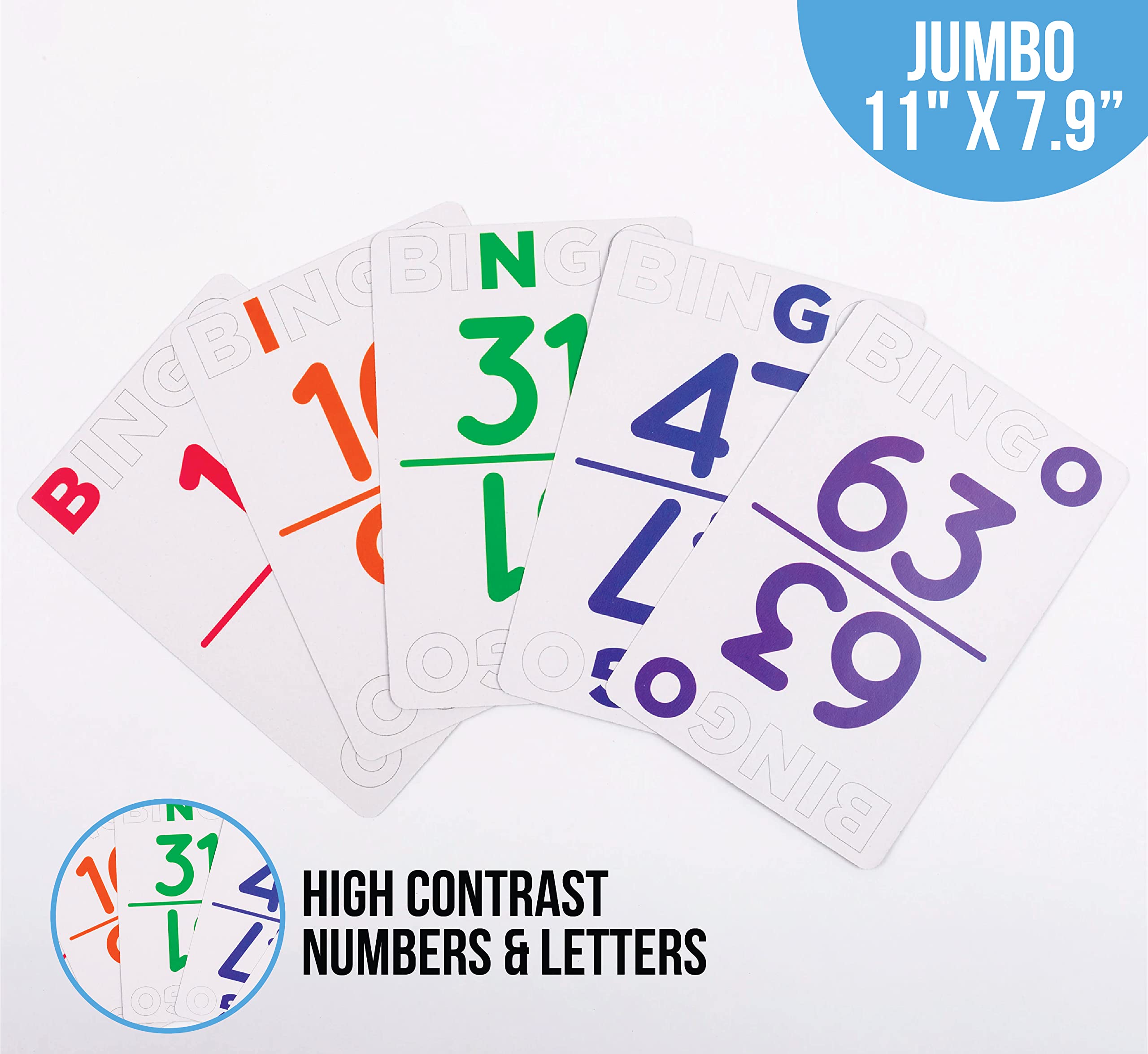 Regal Games Jumbo Bingo Calling Cards Deck - 75 Reusable Cards, Large Print, Travel-Friendly