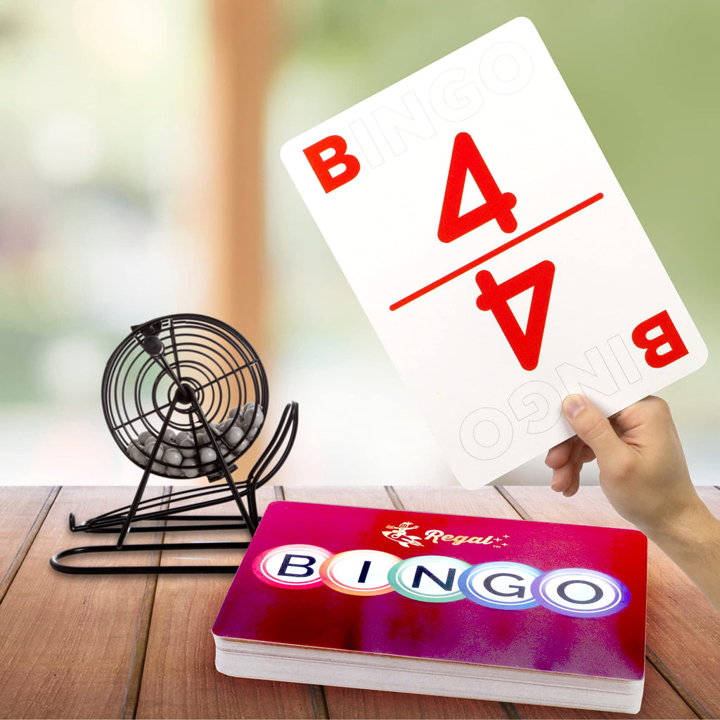 Regal Games Jumbo Bingo Calling Cards Deck - 75 Reusable Cards, Large Print, Travel-Friendly