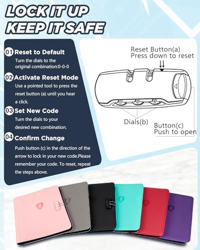 Relaehih 9-Pocket Toploader Binder – Holds 288 Cards, Lock & Zipper, Pink PU Leather