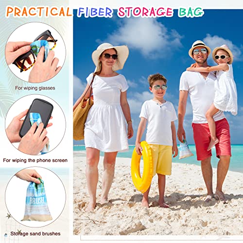 Remerry Sand Brush Set - 2 Brushes with Drawstring Bag for Beach Sand Removal