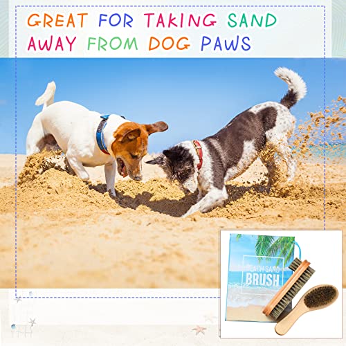 Remerry Sand Brush Set - 2 Brushes with Drawstring Bag for Beach Sand Removal