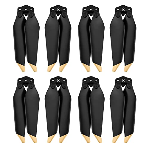 Replacement Propellers for DJI Mavic Pro & Platinum – 4 Pairs Low Noise Quick Release Blades (Gold Tips)