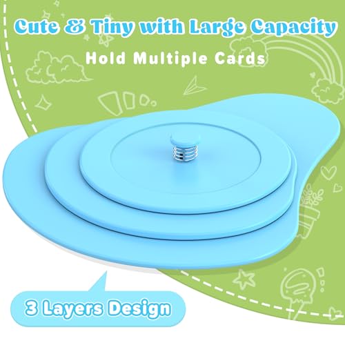 RESOVO Playing Card Holder Set for Kids and Small Hands – 4 Pack (2 Blue, 2 Green) for UNO, Poker, Canasta, and Travel