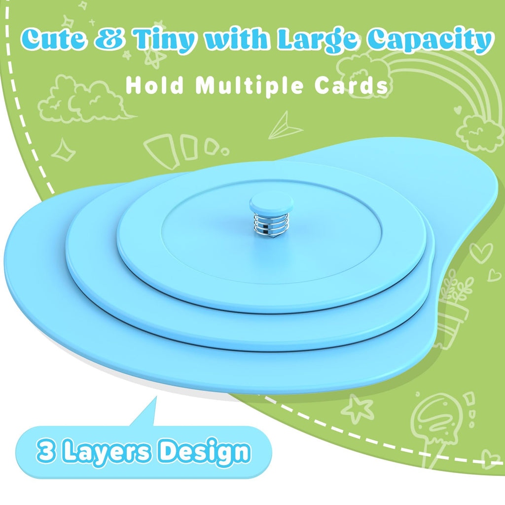RESOVO Playing Card Holder Set for Kids and Small Hands – 4 Pack (2 Blue, 2 Green) for UNO, Poker, Canasta, and Travel