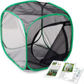 RESTCLOUD 12x12x12 Inch Pop-Up Butterfly Habitat Cage – Monarch & Insect Terrarium with Mesh Panels and Vinyl Window