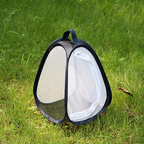 RESTCLOUD Mini Butterfly Habitat 7.5x7.5x11 Inch Pop-Up Insect Mesh Cage with Clear Window