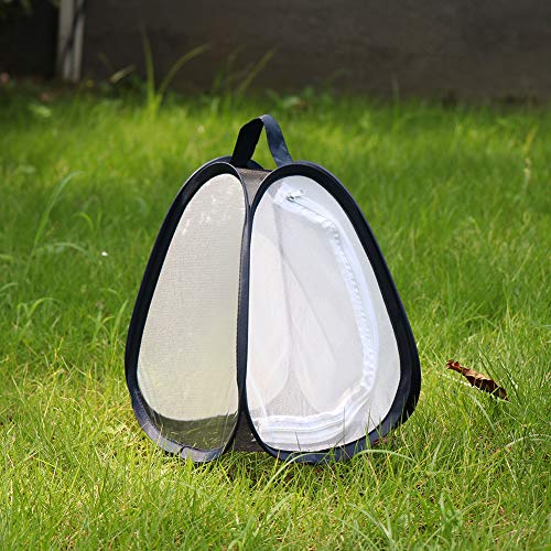 RESTCLOUD Mini Butterfly Habitat 7.5x7.5x11 Inch Pop-Up Insect Mesh Cage with Clear Window
