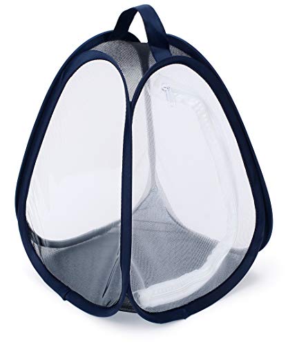 RESTCLOUD Mini Butterfly Habitat 7.5x7.5x11 Inch Pop-Up Insect Mesh Cage with Clear Window