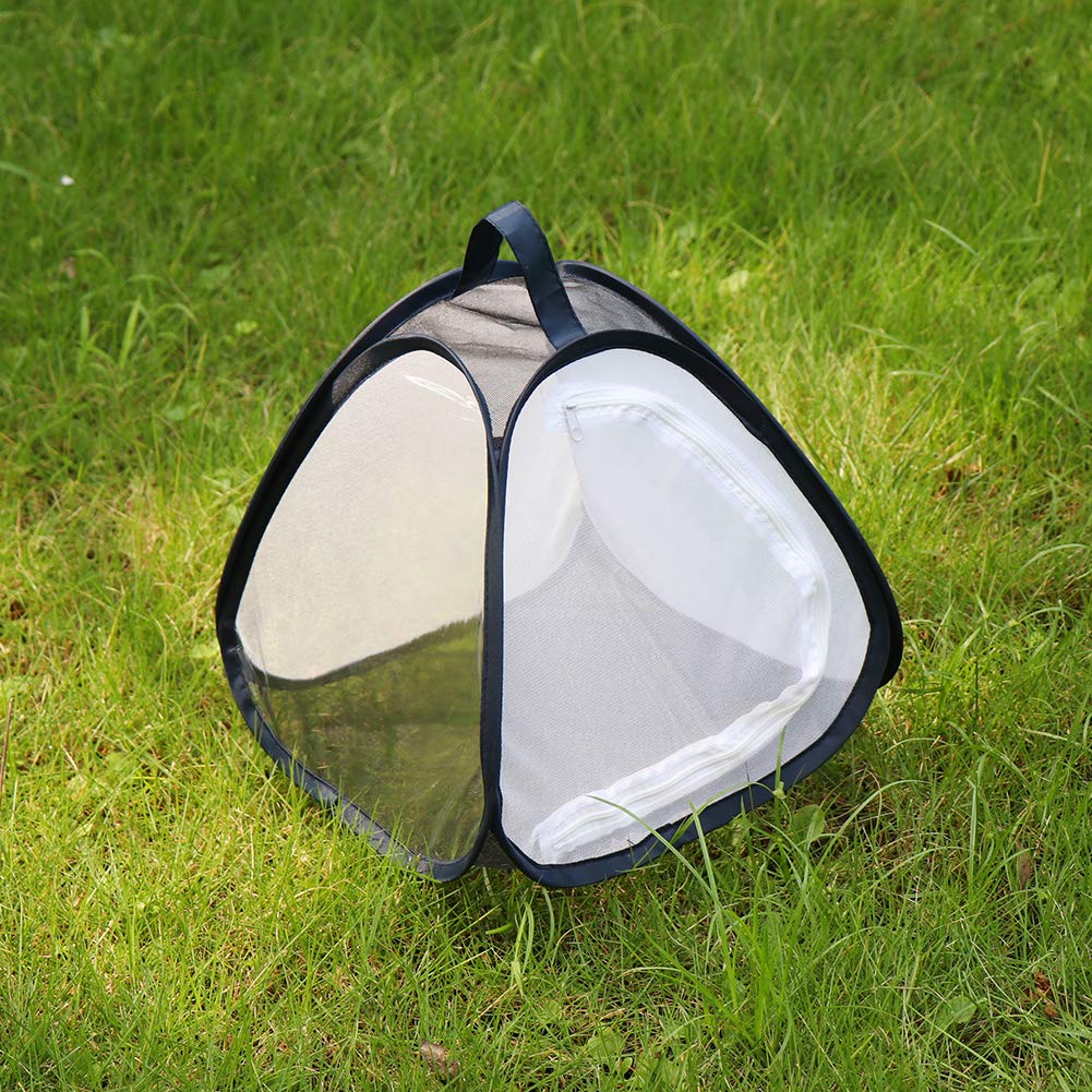 RESTCLOUD Mini Butterfly Habitat – Insect Mesh Cage 11x11x11 Inches with Clear Window