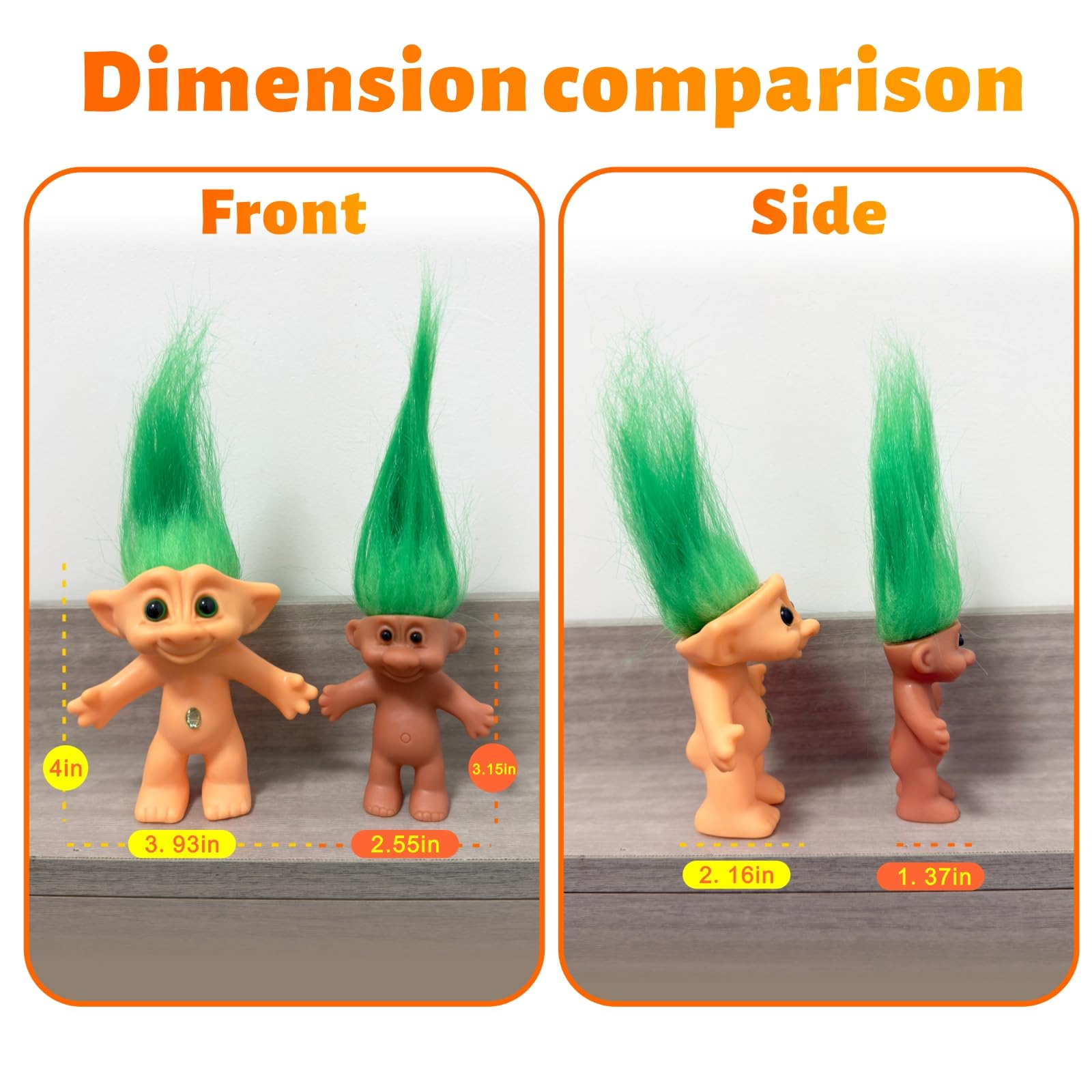 Retro Troll Doll - 7.5" Pink Collectible for School Projects, Crafts & Party Favors by Yintlilocn