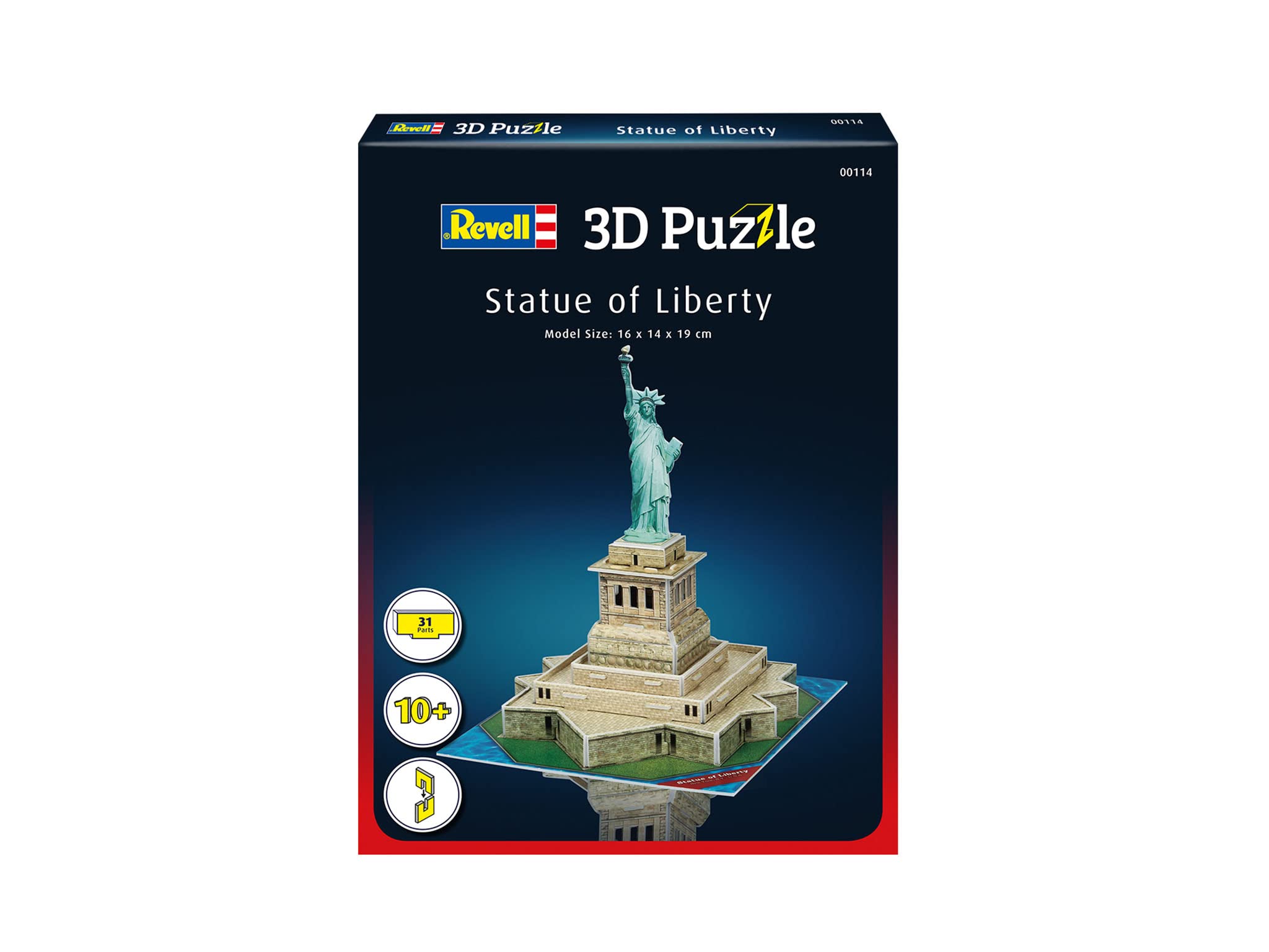 Revell 3D Puzzle Statue of Liberty – 31 Pieces, 19cm, Easy Build Kit