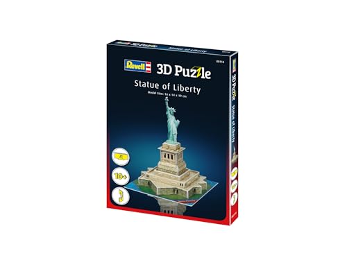Revell 3D Puzzle Statue of Liberty – 31 Pieces, 19cm, Easy Build Kit