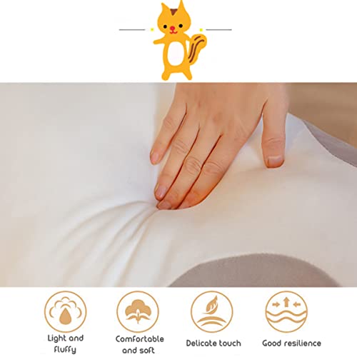 Rexinc Long Gray Cat Plush Pillow Toy – Soft Cute Stuffed Animal Body Pillow (19.68 inches)
