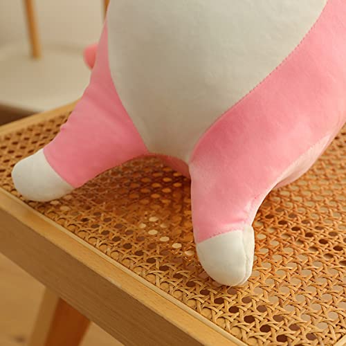 Rexinc Long Pink Cat Plush Pillow – Cute Soft Body Pillow for Sleep & Snuggling (4 Sizes up to 43.3 inches)
