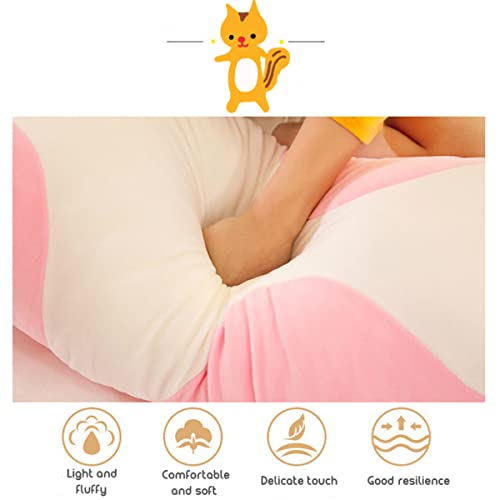 Rexinc Long Pink Cat Plush Pillow – Cute Soft Body Pillow for Sleep & Snuggling (4 Sizes up to 43.3 inches)