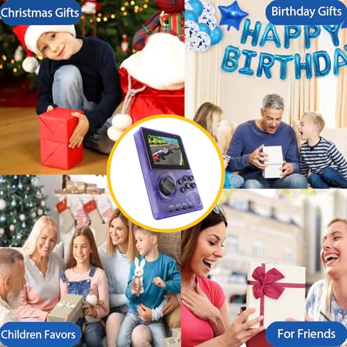 RFetomax 16-Bit Handheld Game Console with 100 Games, 2.8-Inch Screen, Purple