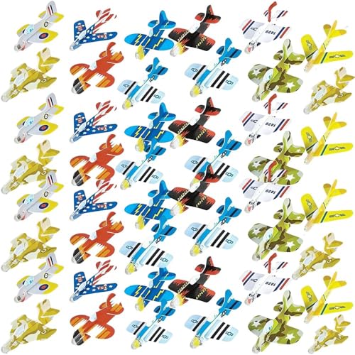 Rhode Island Novelty 72-Pack 4-Inch Foam Gliders – Bulk Assortment for Parties & Play