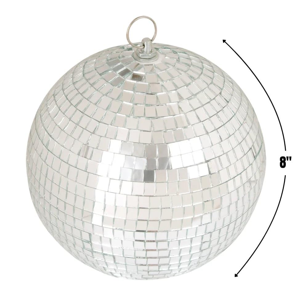 Rhode Island Novelty 8 Inch Mirror Ball – Disco Ball with Hanging Loop for Parties, Ages 8+