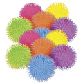 Rhode Island Novelty 9" Two-Tone Puffer Ball – Pack of 6 Fidget Sensory Toys with Stretchy Bristles
