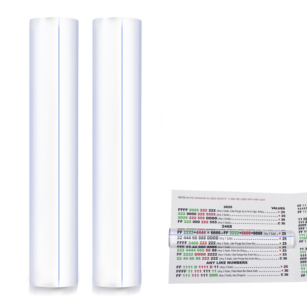 Riamch 2-Pack Mahjong Magnifying Line Reader with Blue Guiding Line – Acrylic Magnifier for Rule Cards, Tile Matching, and Crafts