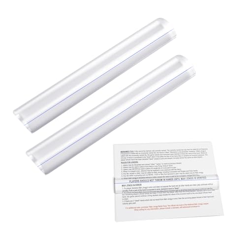 Riamch 2-Pack Mahjong Magnifying Line Reader with Blue Guiding Line – Acrylic Magnifier for Rule Cards, Tile Matching, and Crafts