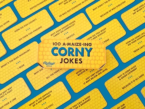 Ridley's 100 A-maize-ing Corny Joke Cards – 100 Family-Friendly Jokes for Kids and Adults in a Corn-Shaped Box