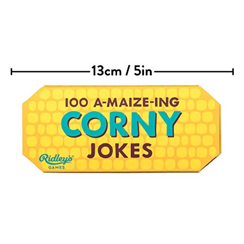 Ridley's 100 A-maize-ing Corny Joke Cards – 100 Family-Friendly Jokes for Kids and Adults in a Corn-Shaped Box