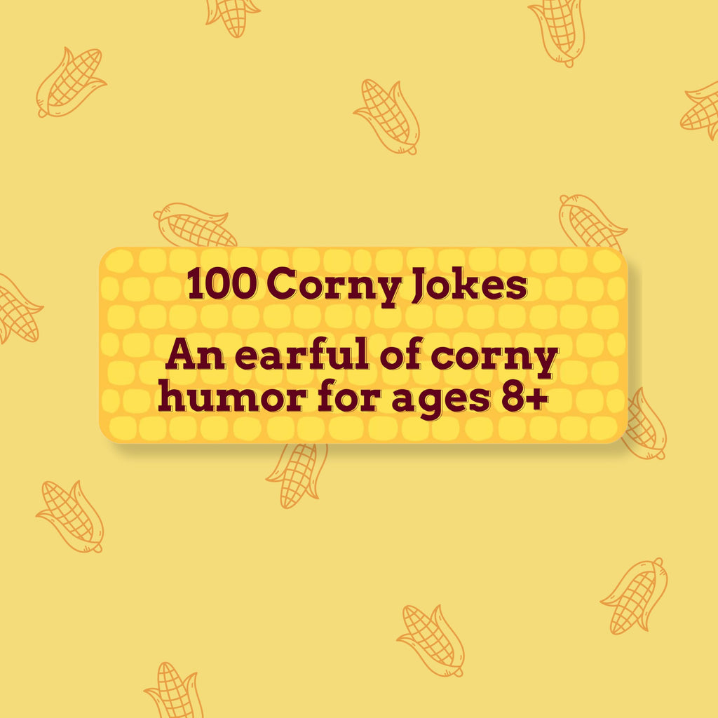 Ridley's 100 A-maize-ing Corny Joke Cards – 100 Family-Friendly Jokes for Kids and Adults in a Corn-Shaped Box