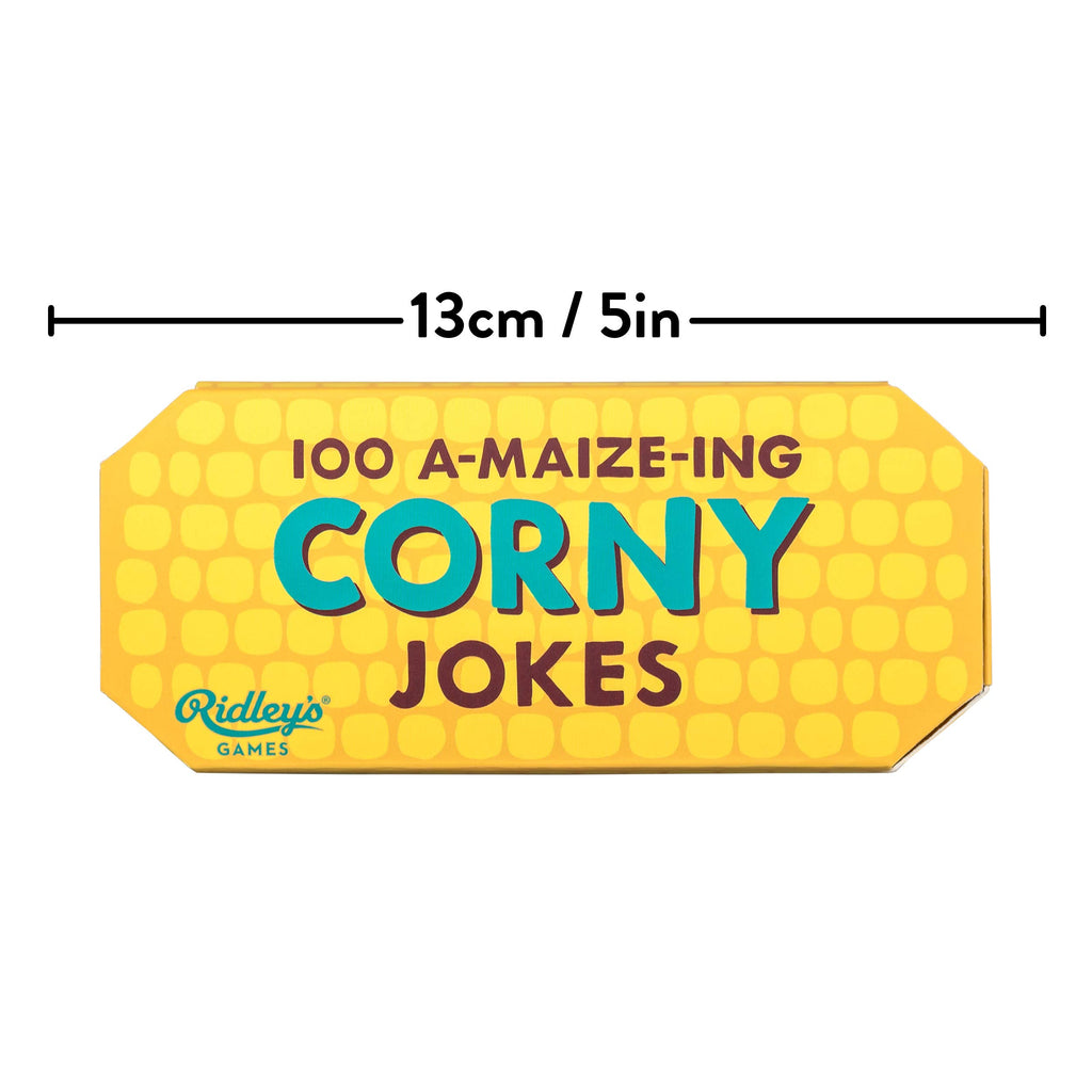 Ridley's 100 A-maize-ing Corny Joke Cards – 100 Family-Friendly Jokes for Kids and Adults in a Corn-Shaped Box