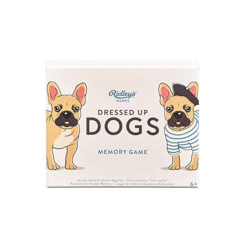 Ridley’s Dressed Up Dogs Memory Game – 50 Matching Cards with Adorable Costumed Dogs