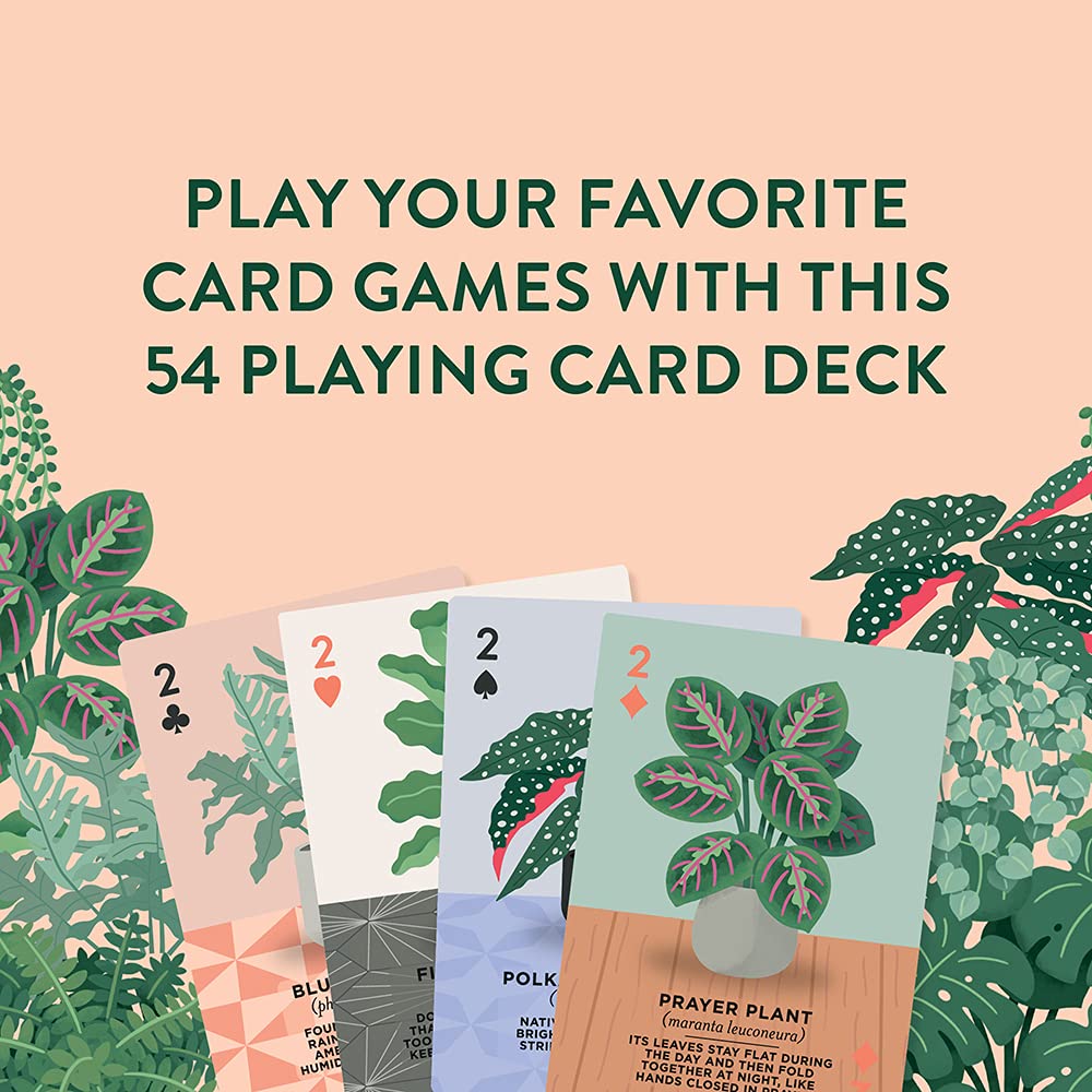 Ridley's Houseplants Playing Cards – 54 Unique Plant-Themed Cards in a Travel Tin