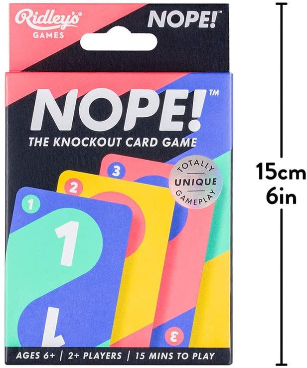 Ridley's Nope! Card Game: Fast-Paced Family Fun for 2+ Players, Ages 6+