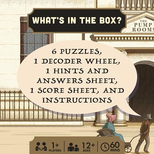 Ridley's Timescape: Jane Austen's Plight – Reusable Escape Room Puzzle Game for 1+ Players, Ages 12+