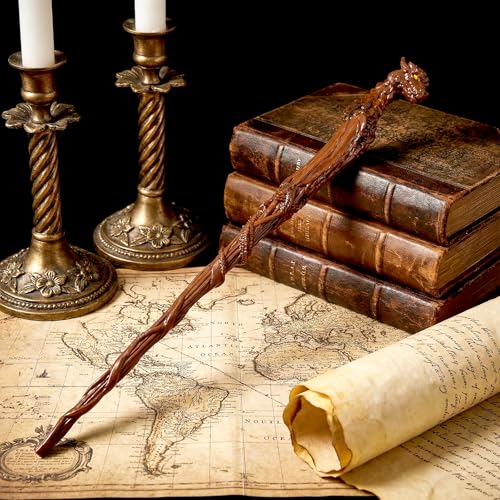 Rileryan Dragon Head Magic Wand – Decorative Wizard Wand for Fantasy Home Decor
