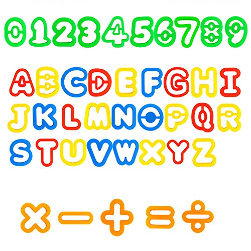 RIMOBUL 41-Piece Alphabet & Numbers Dough Cutter Kit – Non-Toxic ABS Plastic, 1-2 Inch, for Ages 3+