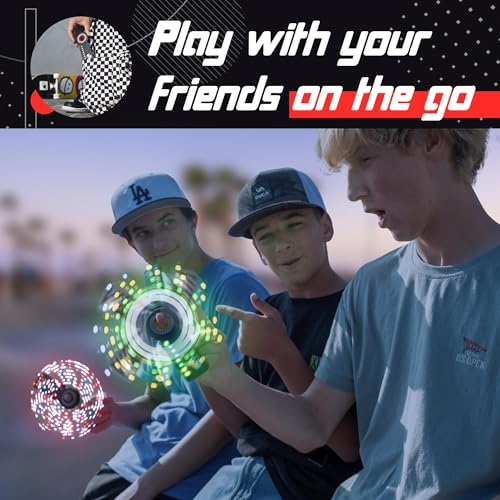 RingSlingr Light Up Fidget Spinner – 4 LED Modes, Glow in the Dark, 10-Hour Battery