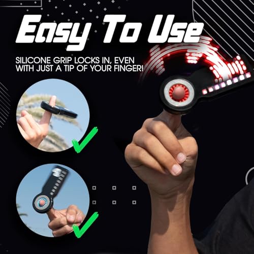 RingSlingr Light Up Fidget Spinner – 4 LED Modes, Glow in the Dark, 10-Hour Battery, Stress Relief Toy for Adults Teens Kids