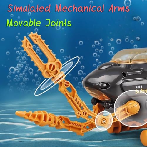 Rinnland Submarine Toy with Robotic Arms - Deep-Sea Probe with Adjustable Base