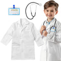 RioRand Kids Doctor Lab Coat Costume Set with Working Stethoscope, Ages 3-12