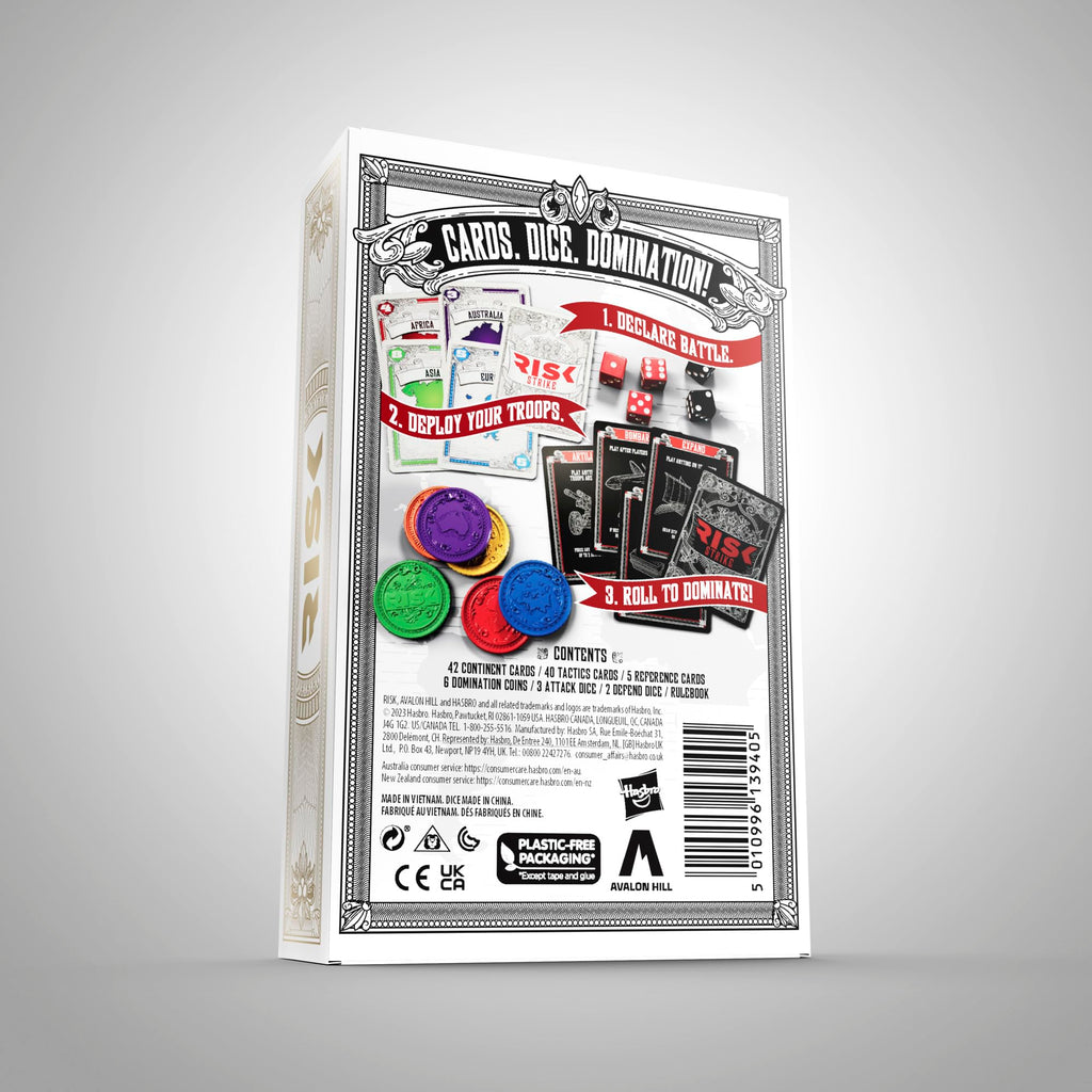 Risk Strike: Fast-Paced Card & Dice Game – 20-Minute Strategy for 2-5 Players, Ages 10+