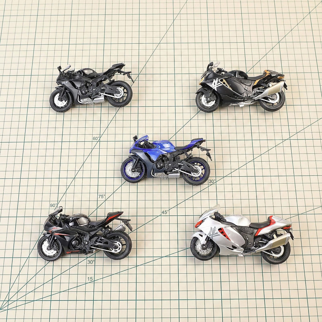 Risopen 1:18 Scale Black Die-Cast Motorcycle Model – Compatible Yamaha R1 Style Toy and Collectible