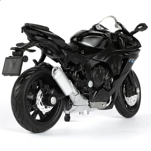 Risopen 1:18 Scale Black Die-Cast Motorcycle Model – Compatible Yamaha R1 Style Toy and Collectible