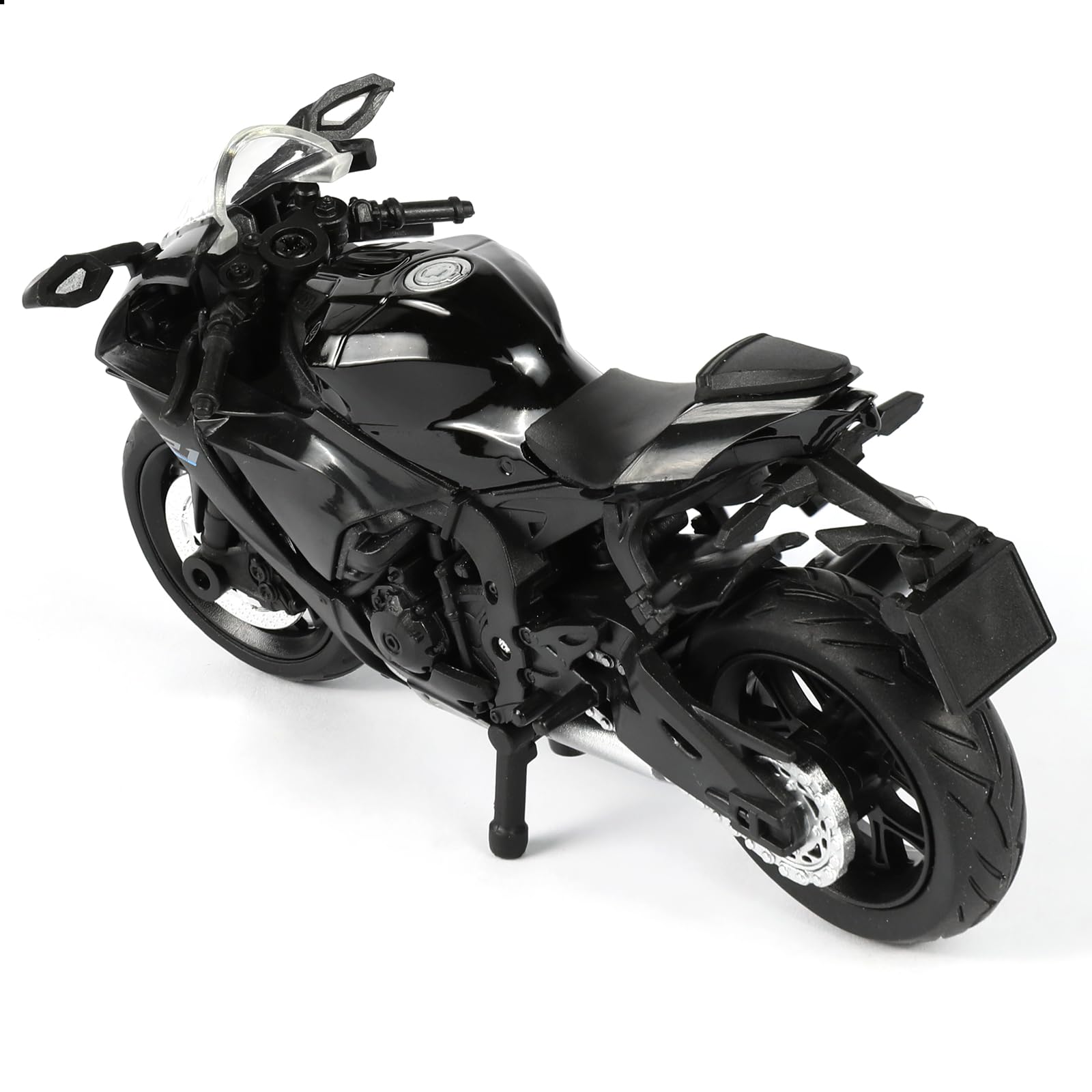 Risopen 1:18 Scale Black Die-Cast Motorcycle Model – Compatible Yamaha R1 Style Toy and Collectible