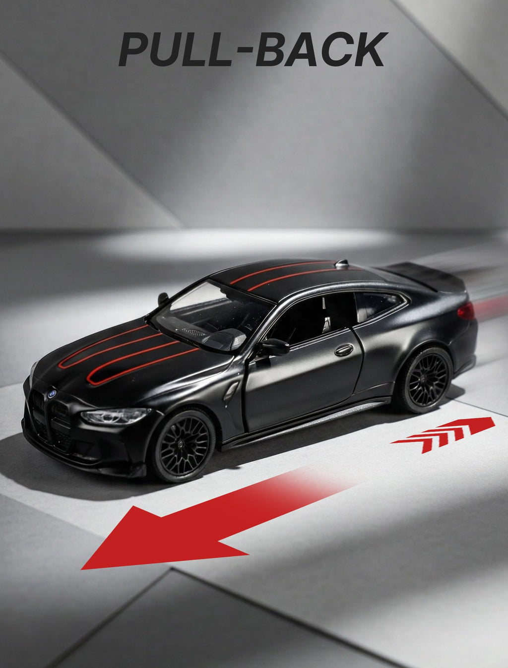Risopen 1:36 BMW M4 CSL Diecast Model Car – Pull Back Toy with Opening Doors for Ages 3+