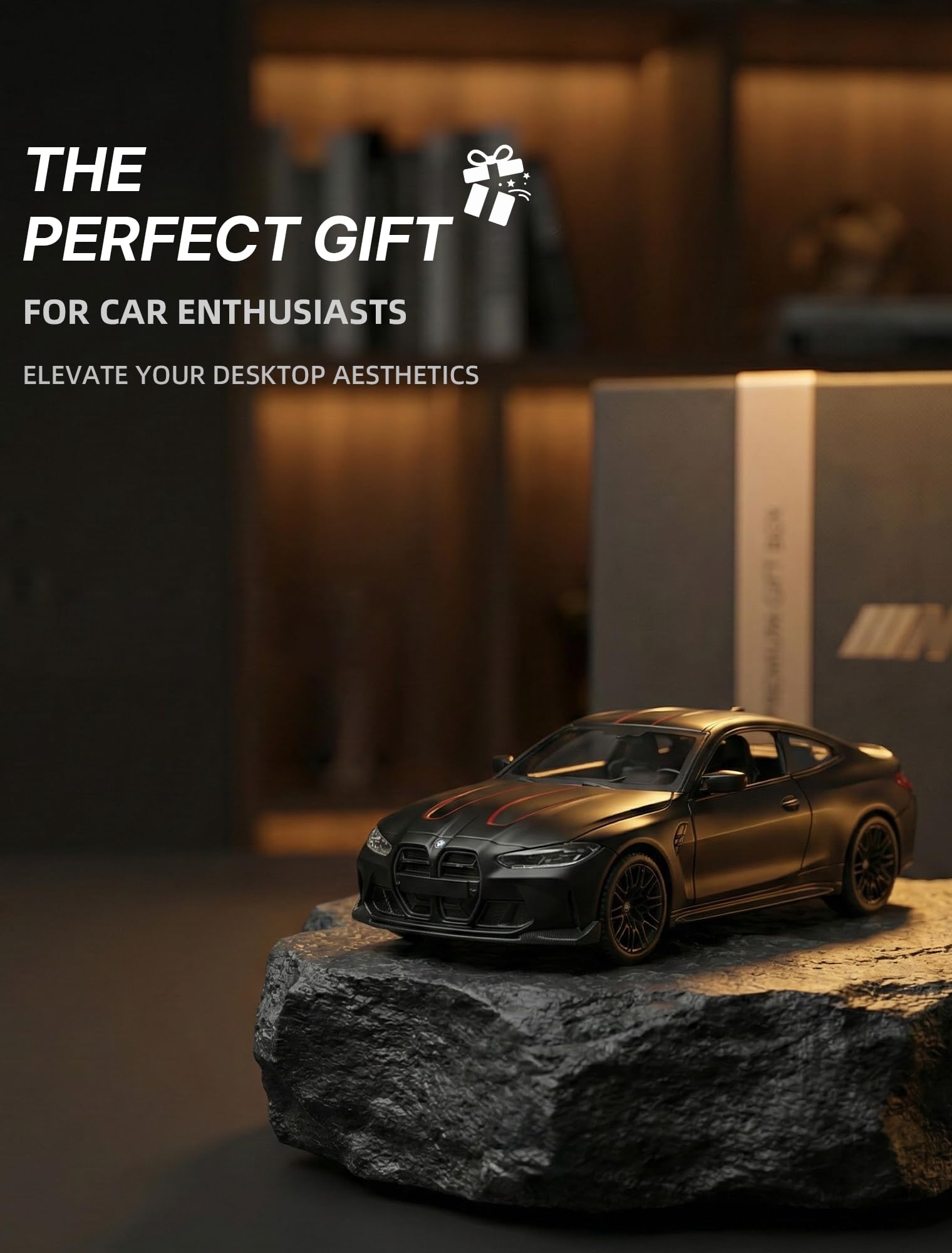 Risopen 1:36 BMW M4 CSL Diecast Model Car – Pull Back Toy with Opening Doors for Ages 3+